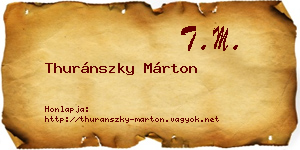 Thuránszky Márton névjegykártya
